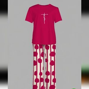 Women's Faith Graphic Pajama Set